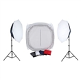 Falcon Eyes Produktfoto- Set mit 120x120x120 Aufnahmezelt und Beleuchtung 2200W