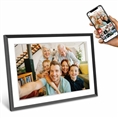 Frameo Digitaler Fotorahmen HF-109T Schwarz 10.1 Inch mit FrameGlow