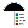 Falcon Eyes Reflexschirm UR-32G Gold/Weiß 80 cm