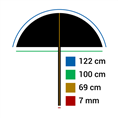 Falcon Eyes Reflexschirm UR-48SB1 Silber/Schwarz 122 cm