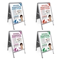 Gehwegschild A1 inklusive Passfoto Poster auf 2 Seiten – 59,4 x 84 cm