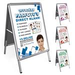 f Gehwegschild A1 inklusive Passfoto Poster auf 2 Seiten – 59,4 x 84 cm