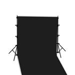 f Linkstar Background System + Hintergrund Schwarz 2.9 x 5m