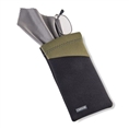 Carson Neopren-Brillentasche mit Mikrofasertuch - Schwarz/Olive