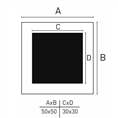 Nielsen Bilderrahmen 8988054 Apollon Weiß 50x50 / 30x30 cm