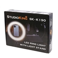 StudioKing LED Vlog Set SK-K190 mit Ringlamp und Mikrofonhalter