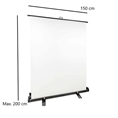 StudioKing Roll-Up Hintergrundschirm FB-150200FW 150x200 cm Weiss