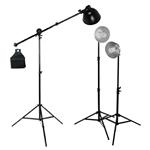 f StudioKing Tageslicht-Set 3x85W mit Ausleger