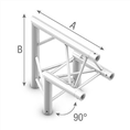 StudioKing Truss Dreieck 90 Grad Eckstück Flache Seite Unten