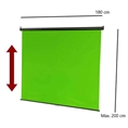 StudioKing Wand Pull-Down Green Screen FB-180200WG 180x200 cm Chroma Grün