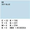 Superior Hintergrund Papier 02 Sky Blue 1,35 x 11m