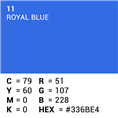 Superior Hintergrund Papier 11 Royal Blue Chroma Key 1,35 x 11m