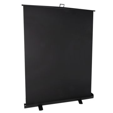 StudioKing Roll-Up Hintergrundschirm FB-150200FB 150x200 cm Schwarz