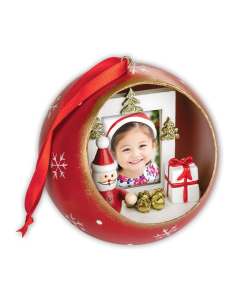 Foto Weihnachtskugel LS445 3,5x4,5 ø10 cm