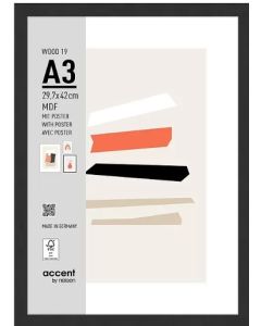 Nielsen Bilderrahmen 3224201 Wood 19 Schwarz 29,7x42 cm