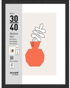 Nielsen Bilderrahmen 3230201 Wood 19 Schwarz 30x40 cm