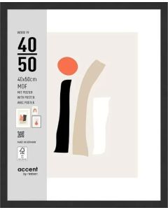 Nielsen Bilderrahmen 3240201 Wood 19 Schwarz 40x50 cm
