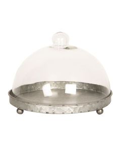 Clayre Eef Glasglocke 6GL2491 Grey Transparent 21x15 cm Clayre Eef Glasglocke 6GL2491 Grey Transparent 21x15 cm